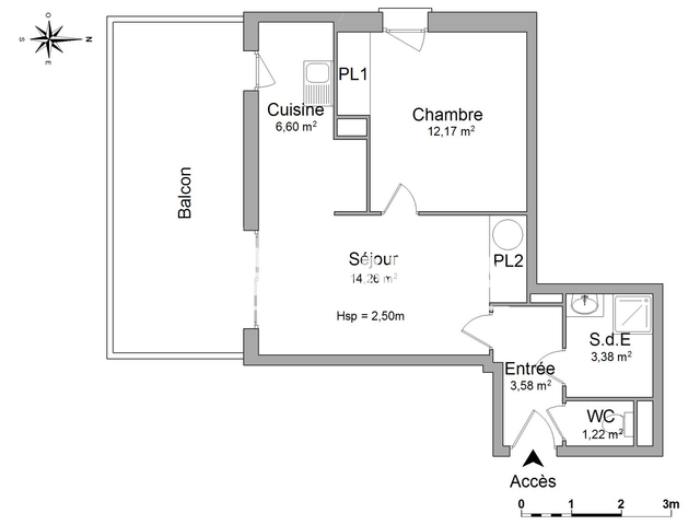 Appartement 2 pièces (41.97 m²) à louer - Orleans (45000)