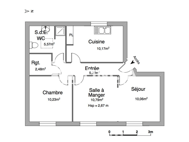 Appartement 2 pièces (54.68 m²) à louer - Orleans (45000)