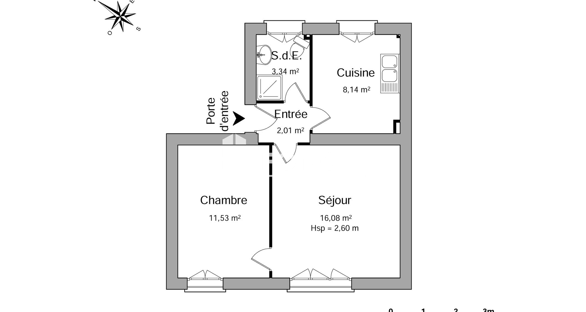 Appartement 2 pièces (41.1 m²) à louer - Argenteuil (95100)