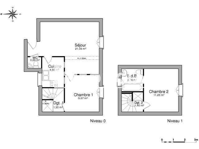 Appartement 3 pièces (53.92 m²) à louer - Rouen (76000)