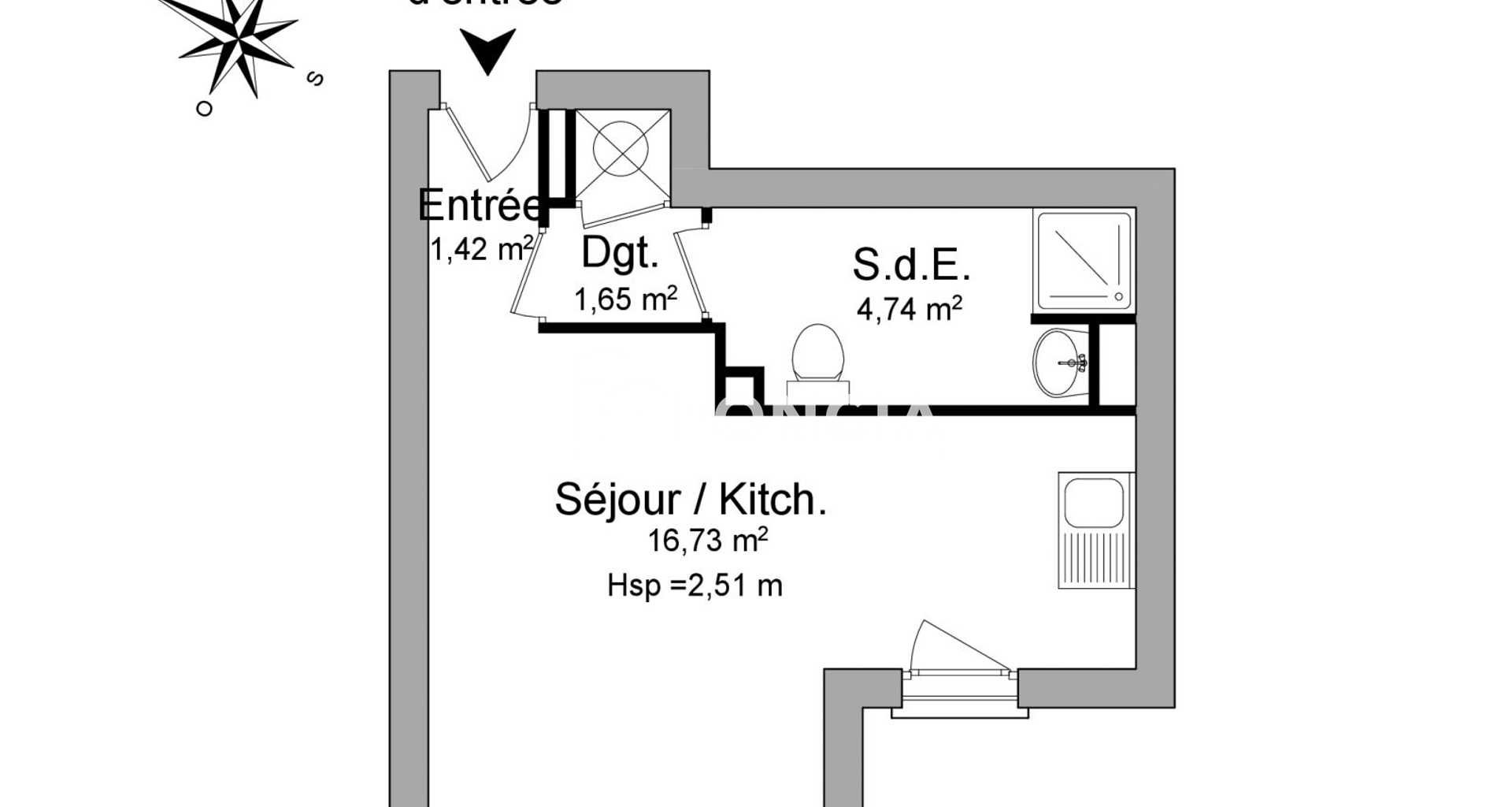 Studio (25.82 m²) à louer - ÉPinay-sur-seine (93800)