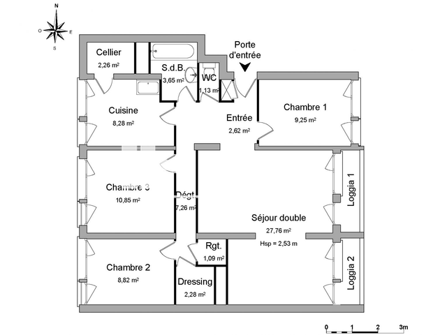 Appartement 4 pièces (85.25 m²) à louer - Mont-saint-aignan (76130)