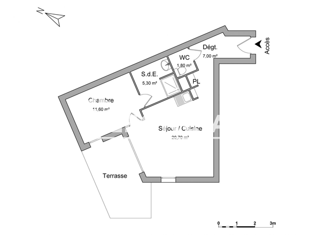 Appartement 2 pièces (46.4 m²) à louer - Montpellier (34070)