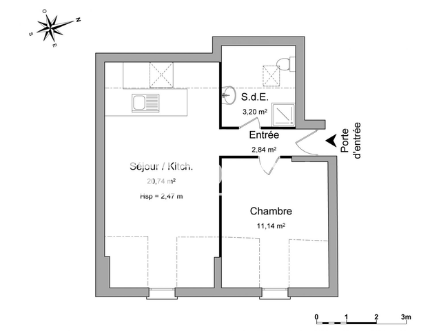 Appartement 2 pièces (37.92 m²) à louer - Rennes (35000)