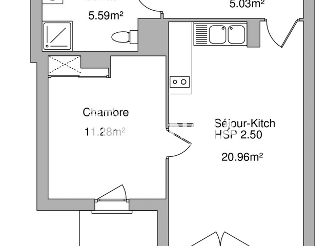 Appartement 2 pièces (42.86 m²) à louer - Orleans (45000)