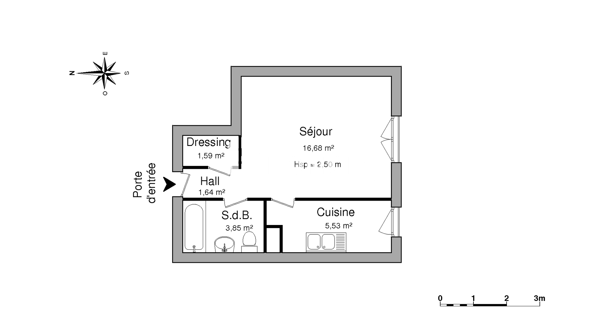 Studio (29.29 m²) à louer - Les Ulis (91940)