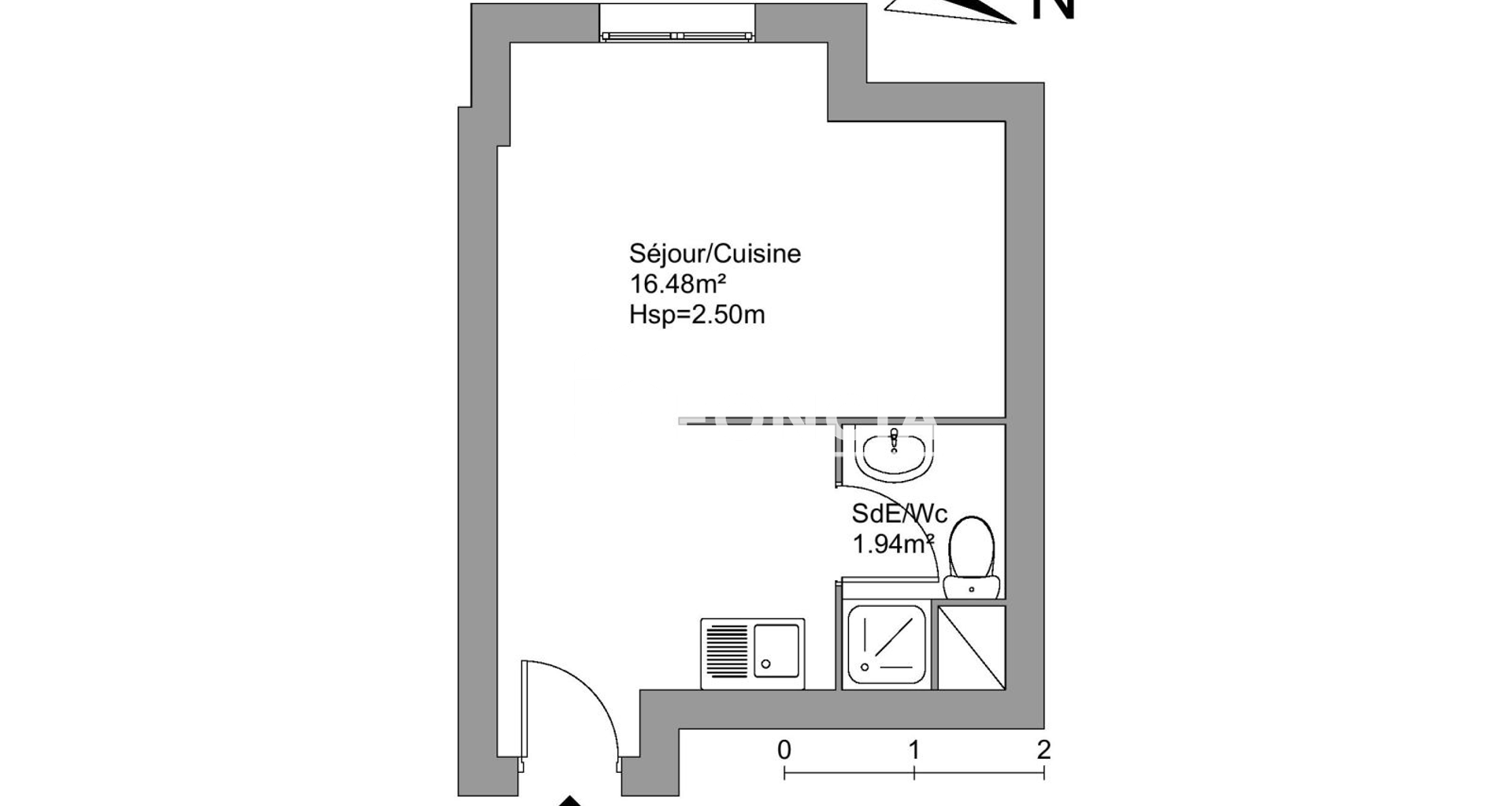 Studio (18.78 m²) à louer - Hérouville-saint-clair (14200)