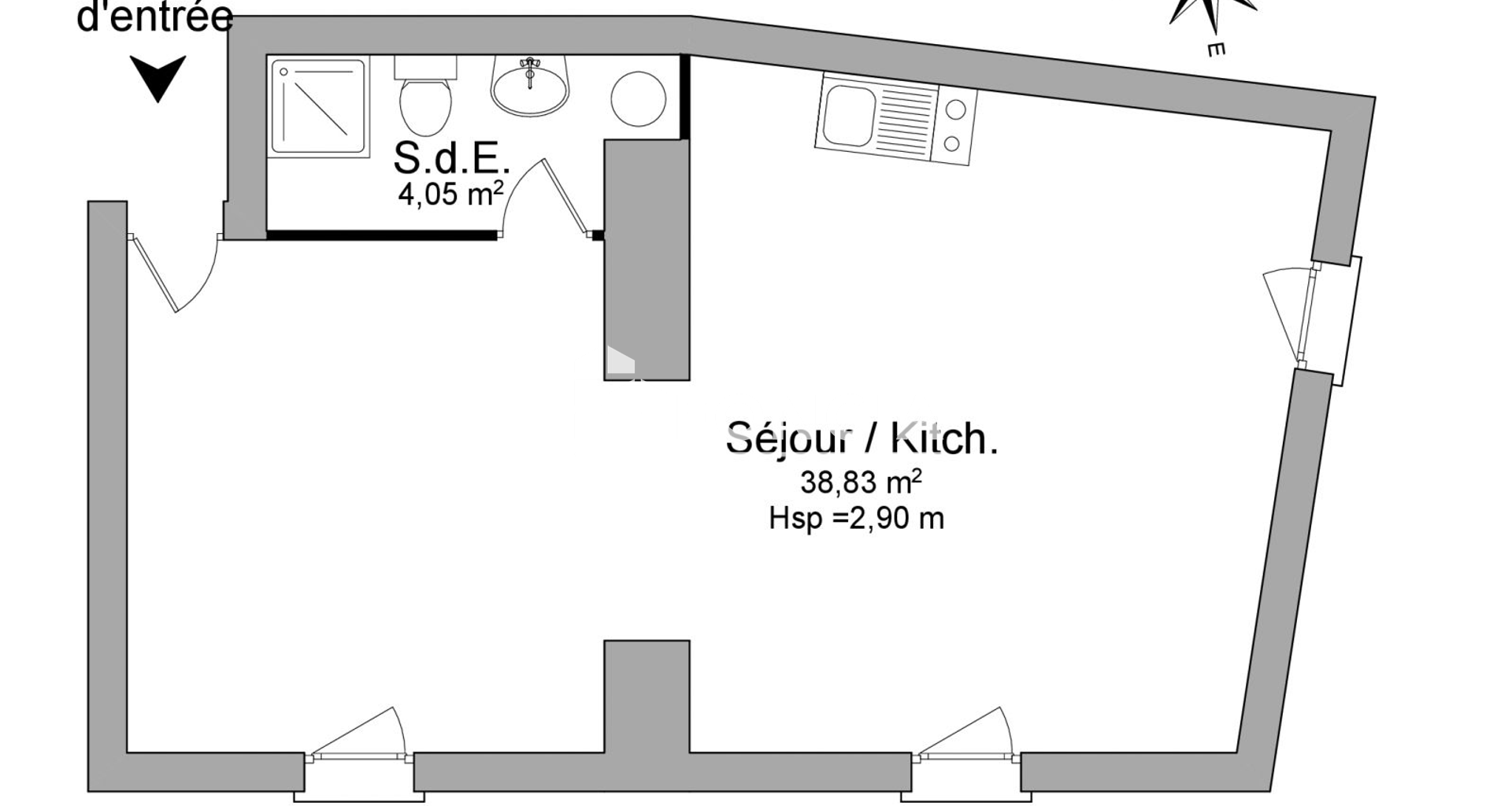 Studio (41.29 m²) à louer - Collias (30210)