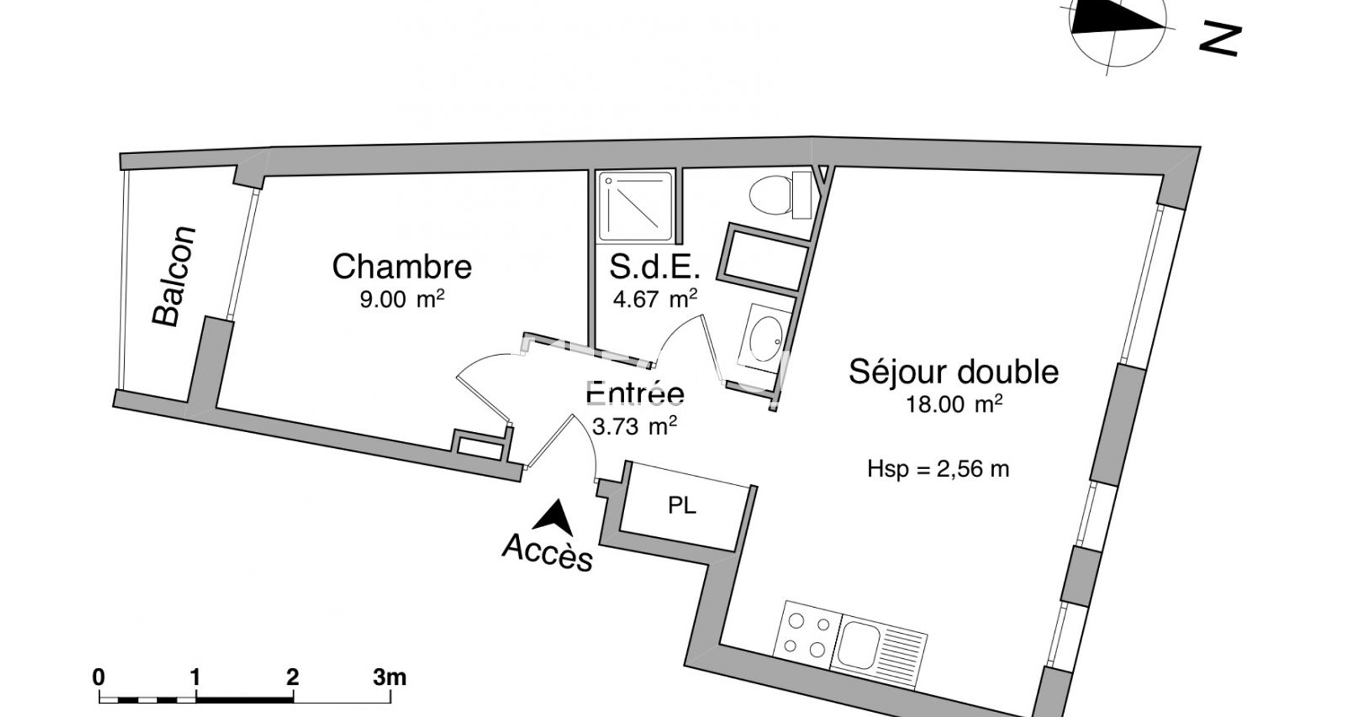Appartement 2 pièces (35.4 m²) à louer - Nîmes (30000)