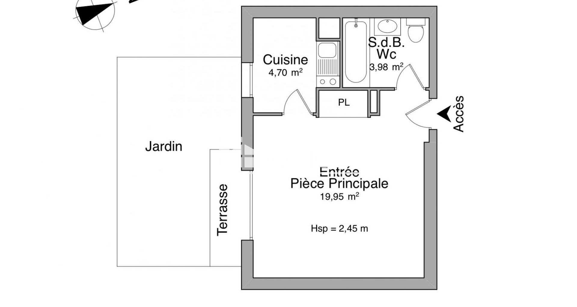 Studio (28.63 m²) à louer - Boissy-saint-léger (94470)