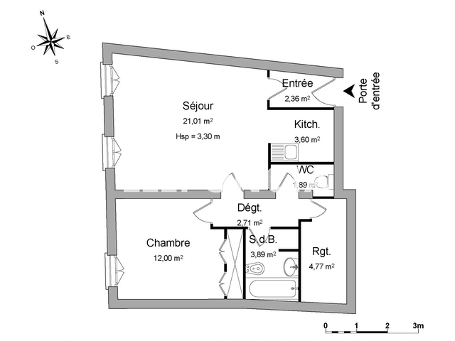 Appartement 2 pièces (52.23 m²) à louer - Uzes (30700)