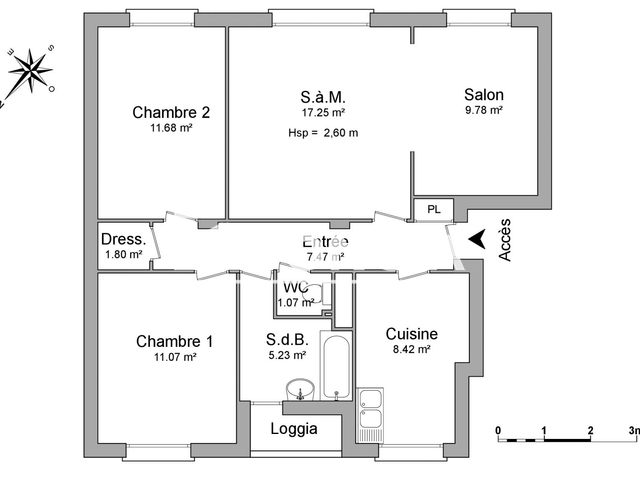 Appartement 4 pièces (73.77 m²) à louer - Rennes (35000)