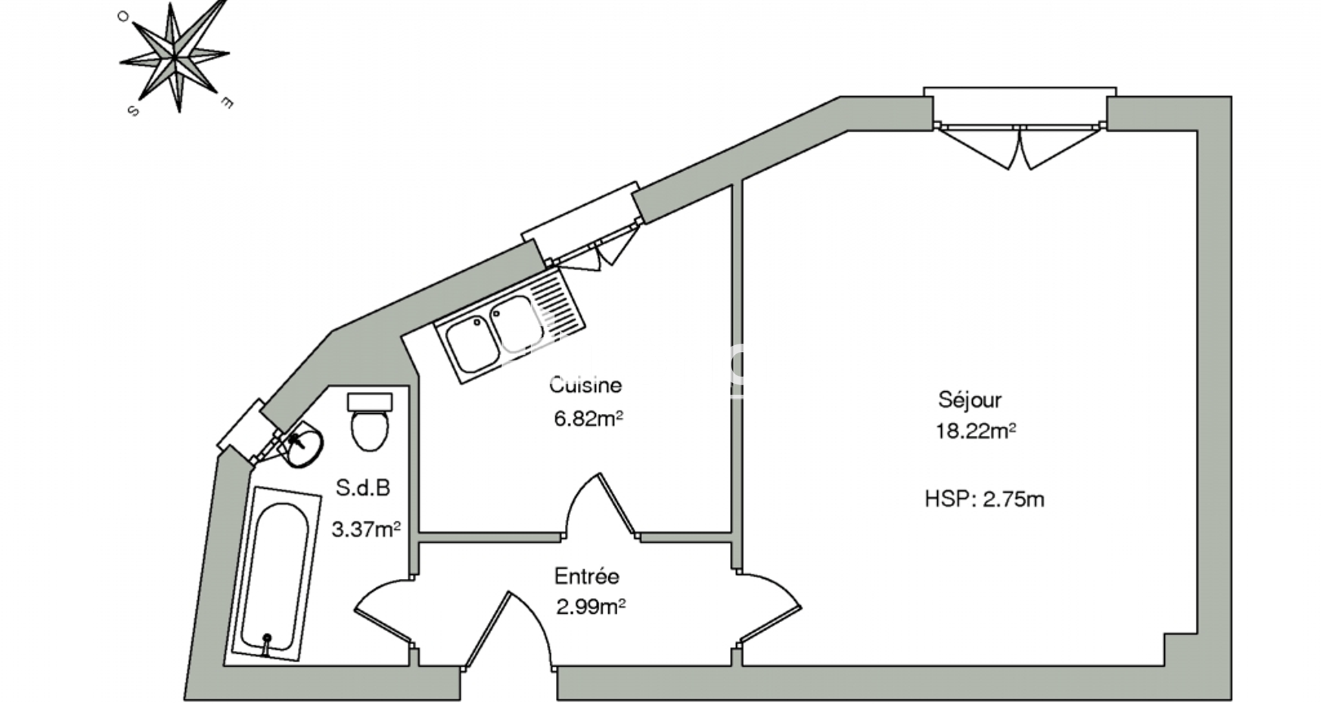 Studio (31.4 m²) à louer - Créteil (94000)