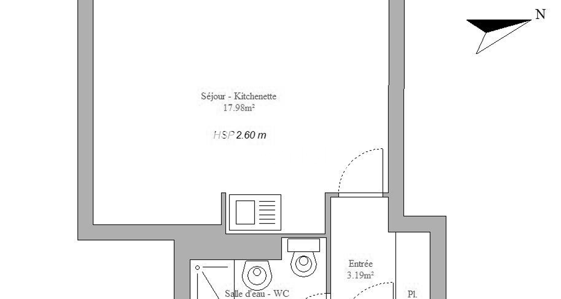 Studio (24.14 m²) à louer - Bourg-la-reine (92340)