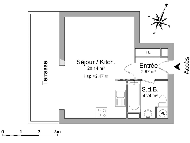 Studio (27.35 m²) à louer - Frejus (83600)