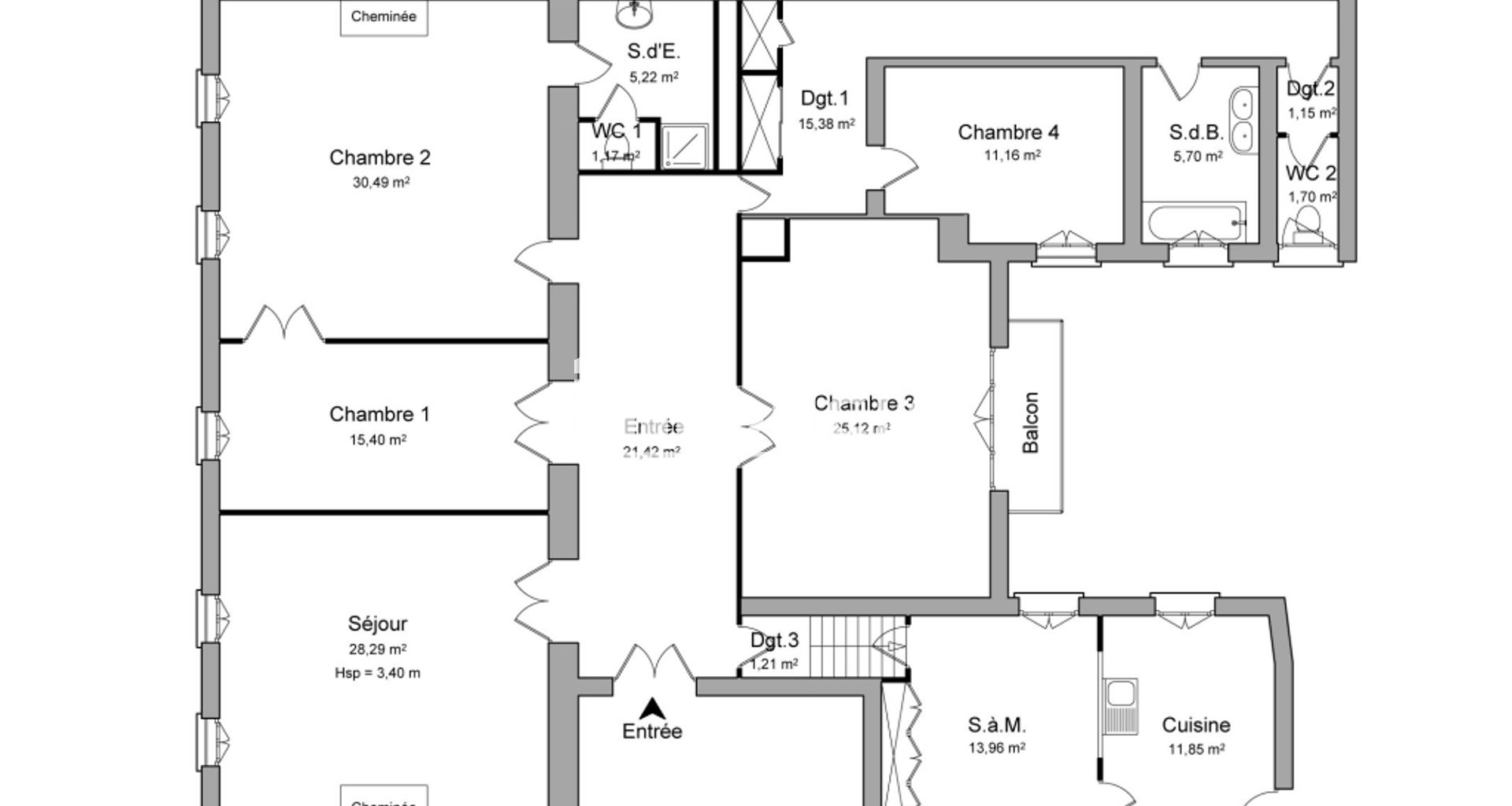 Appartement 5 pièces (189.2 m²) à louer - Nîmes (30000)