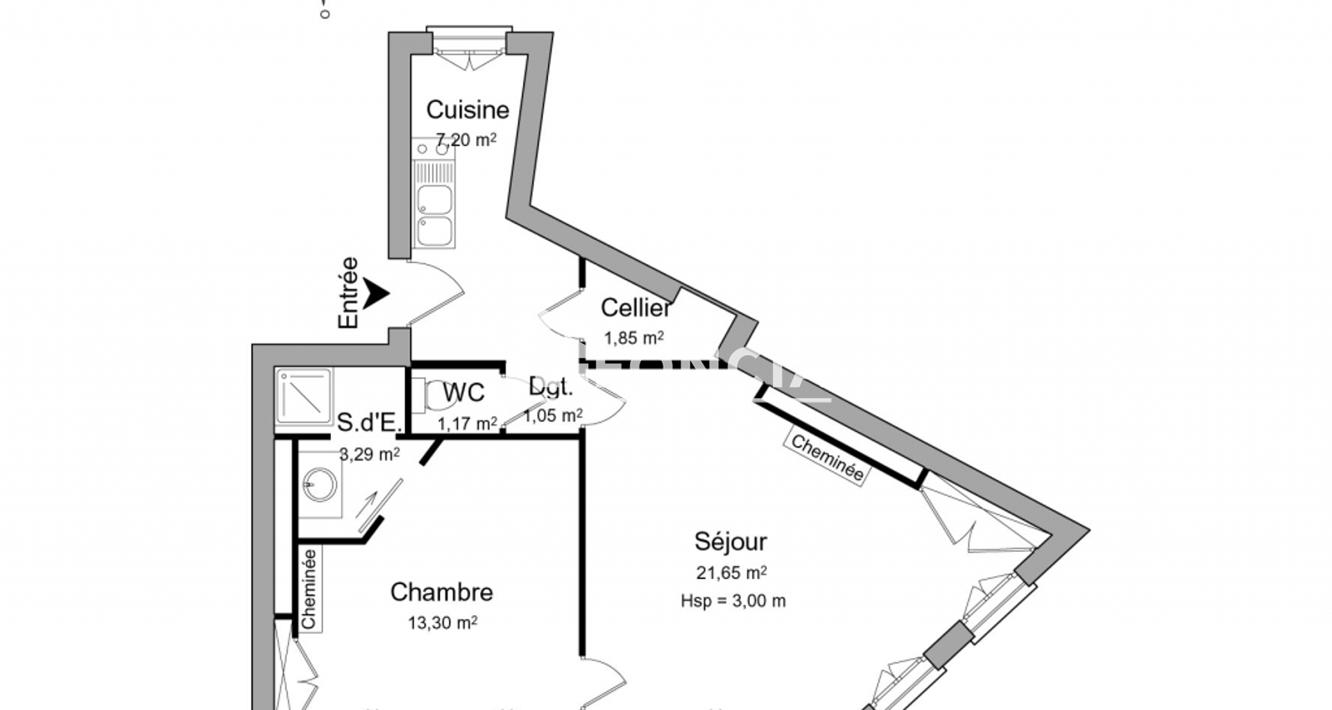 Appartement 2 pièces (49.51 m²) à louer - Rouen (76000)
