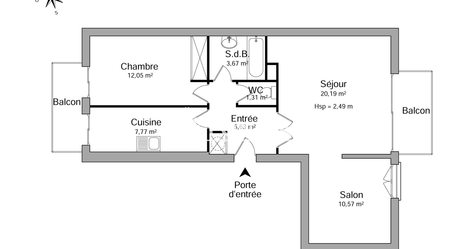 Appartement 3 pièces (61.19 m²) à louer - Orléans (45000)