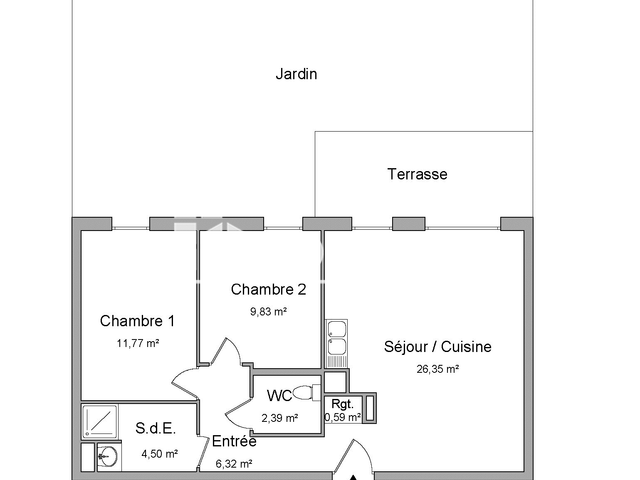Appartement 3 pièces (61.75 m²) à louer - Rouen (76100)
