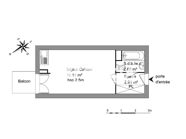 Studio (21.76 m²) à louer - Montpellier (34090)