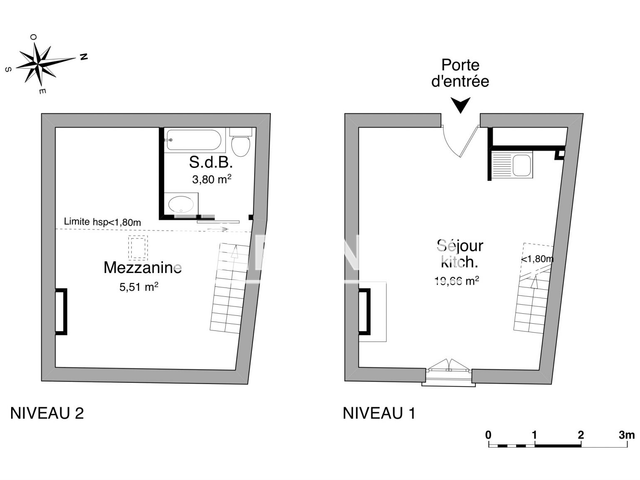 Studio (28.97 m²) à louer - Nimes (30000)
