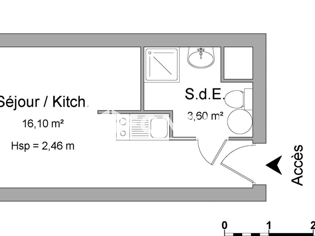 Studio (19.7 m²) à louer - Le Havre (76600)