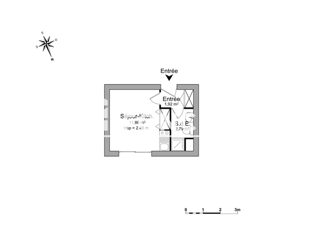 Studio (16.57 m²) à louer - Rouen (76000)