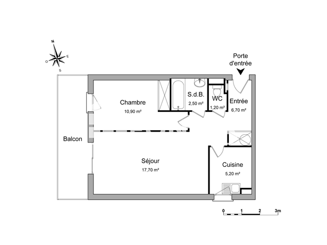 Appartement 2 pièces (44.2 m²) à louer - Saint Gilles (30800)