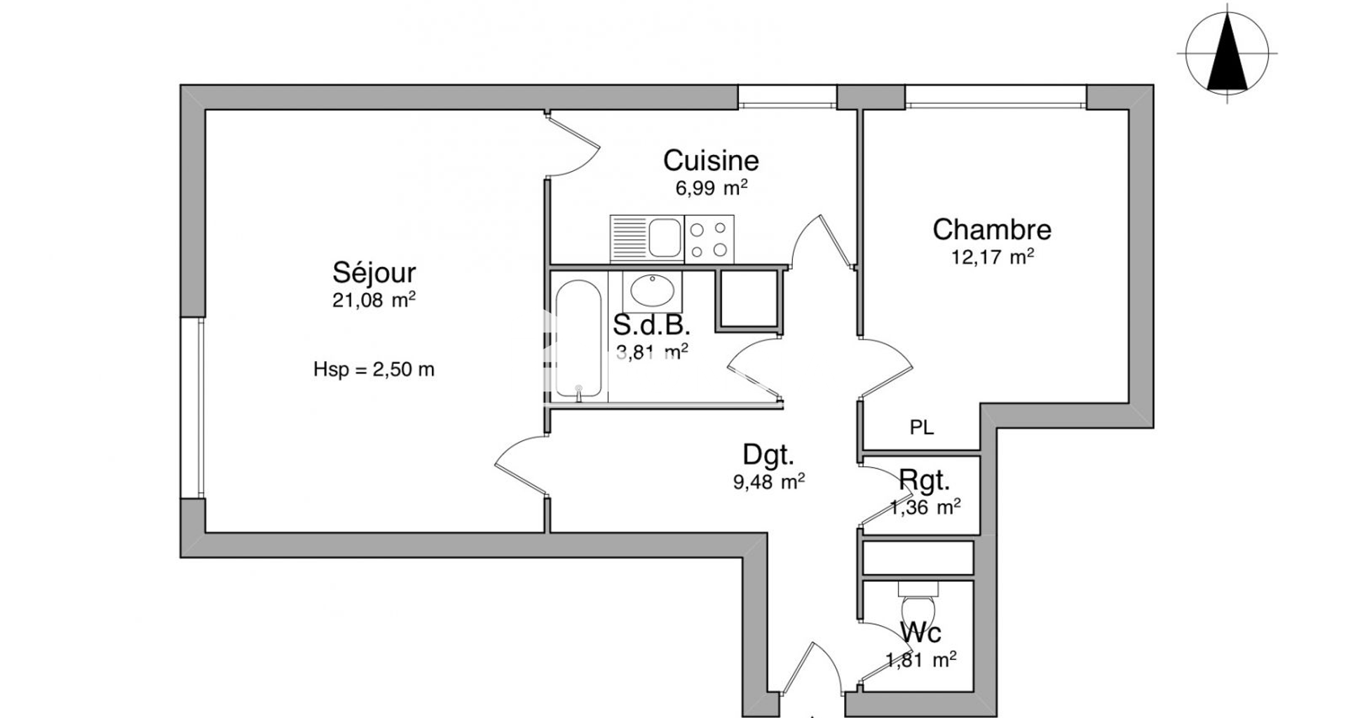 Appartement 2 pièces (56.7 m²) à louer - Rouen (76000)