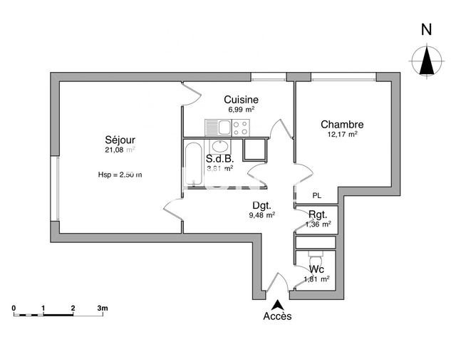 Appartement 2 pièces (56.7 m²) à louer - Rouen (76000)