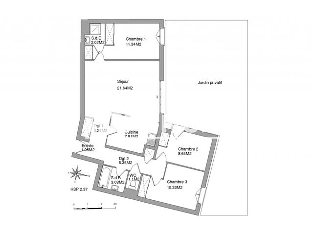 Appartement 4 pièces (76.64 m²) à louer - Honfleur (14600)