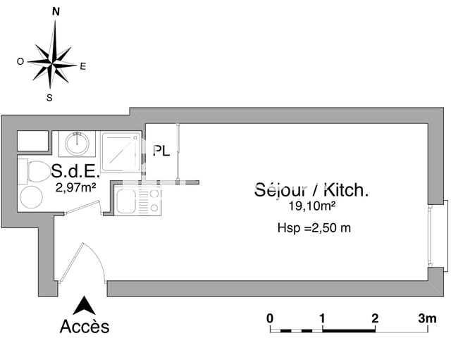 Studio (22.07 m²) à louer - Le Havre (76600)