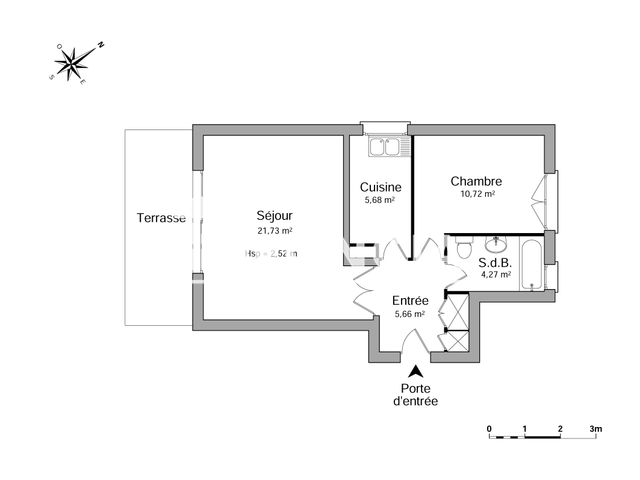 Appartement 2 pièces (48.05 m²) à louer - Gien (45500)
