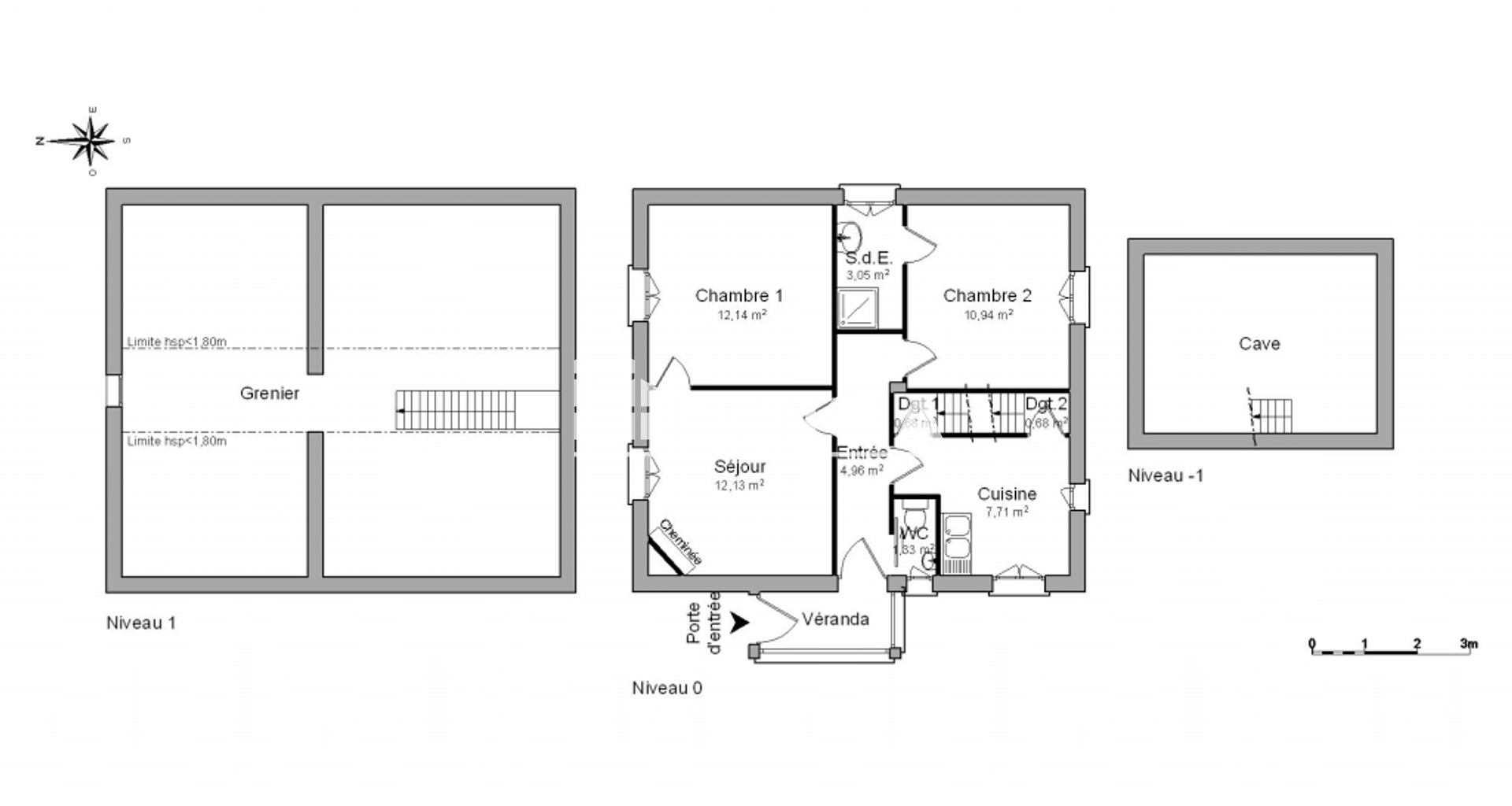 Maison 3 pièces (52.03 m²) à louer - Fay-aux-loges (45450)