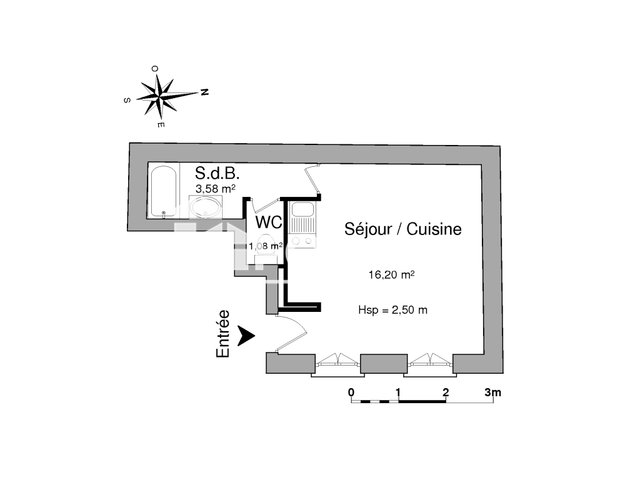 Studio (21.06 m²) à louer - Rouen (76000)