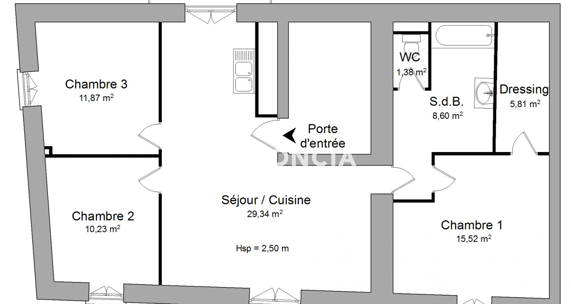 Appartement 4 pièces (82.75 m²) à louer - Saint-chaptes (30190)