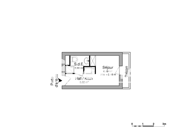 Studio (13.39 m²) à louer - Le Havre (76600)