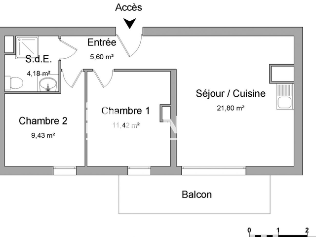 Appartement 3 pièces (52.43 m²) à louer - Colombelles (14460)