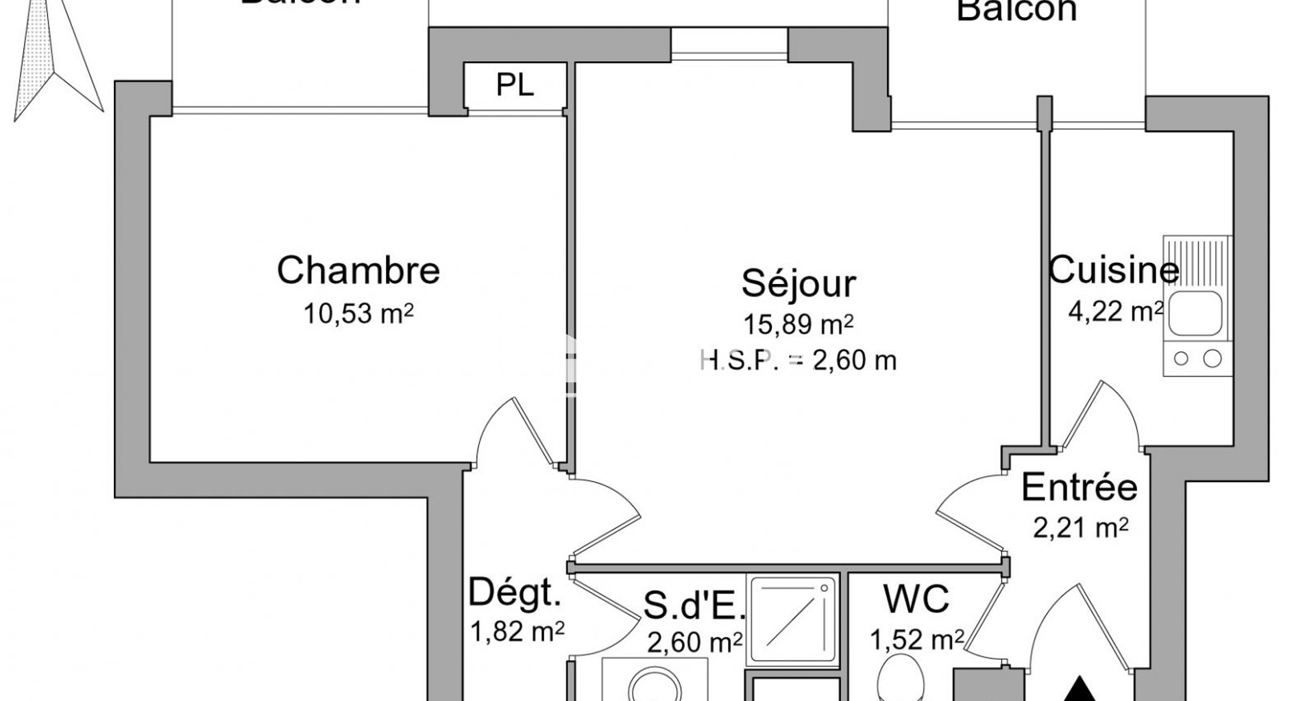 Appartement 2 pièces (38.79 m²) à louer - Bourg-la-reine (92340)
