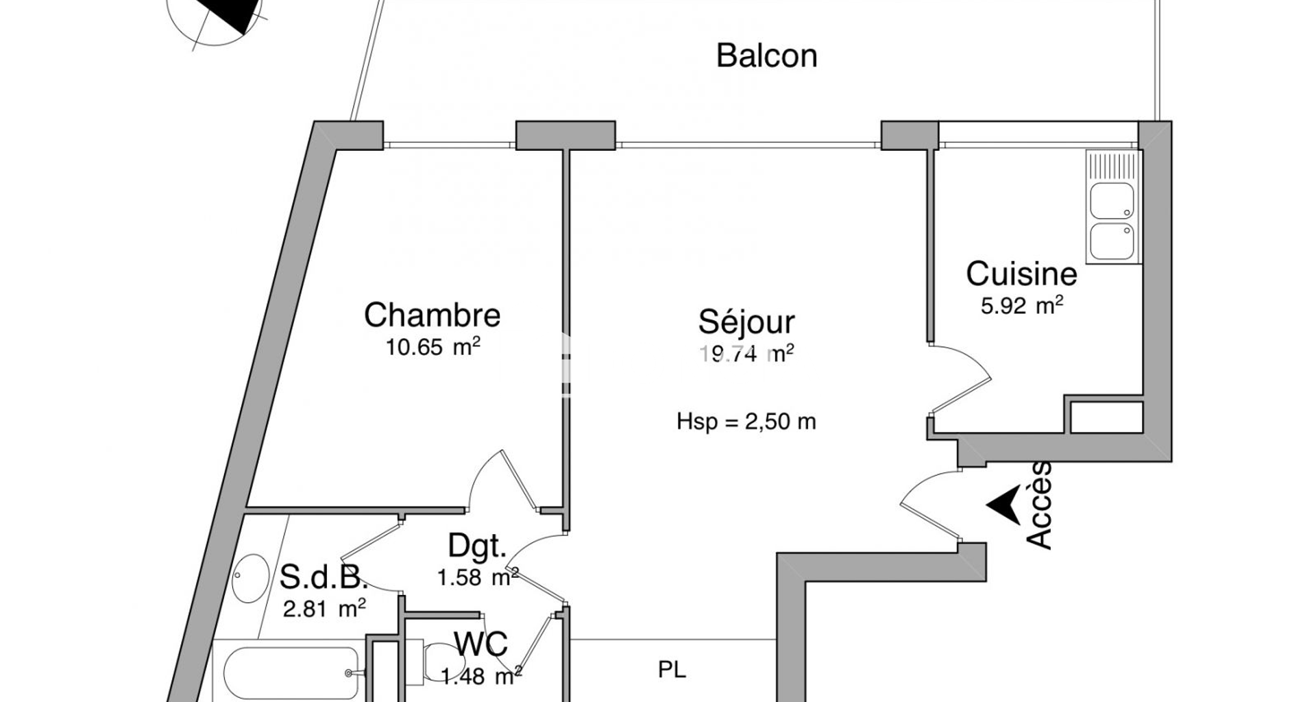 Appartement 2 pièces (42.18 m²) à louer - Soisy-sous-montmorency (95230)