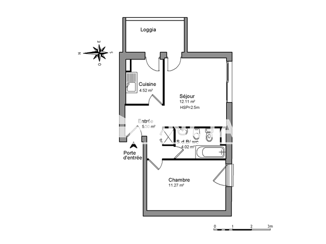 Appartement 2 pièces (37.22 m²) à louer - Montpellier (34000)