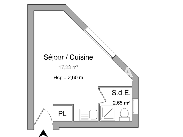 Studio (19.88 m²) à louer - Rennes (35000)
