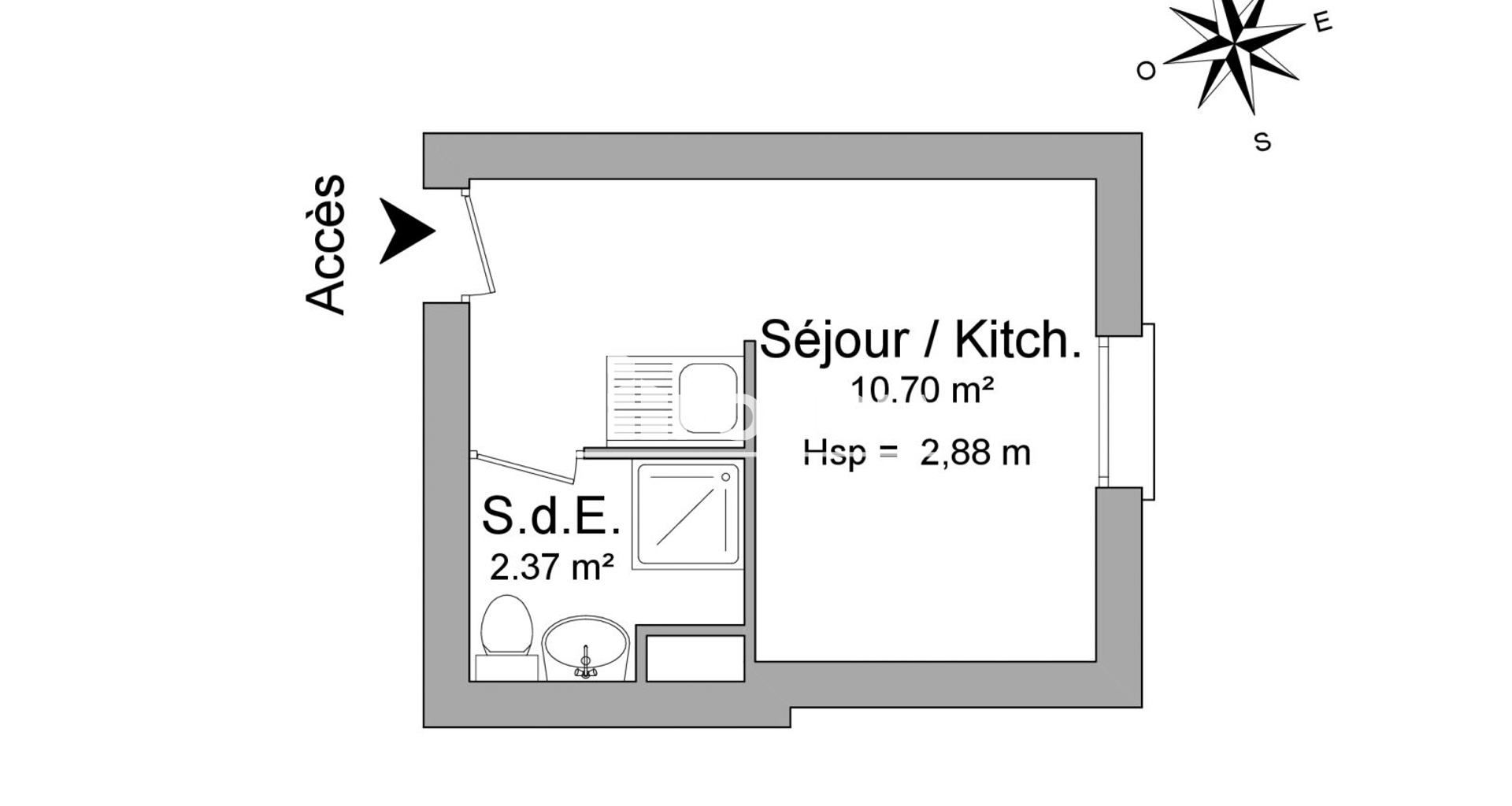Studio (13.07 m²) à louer - Amiens (80000)