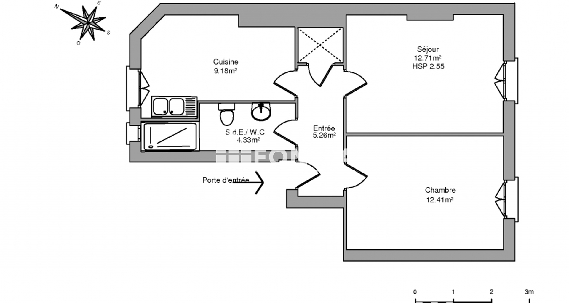 Appartement 2 pièces (43.89 m²) à louer - Orléans (45000)