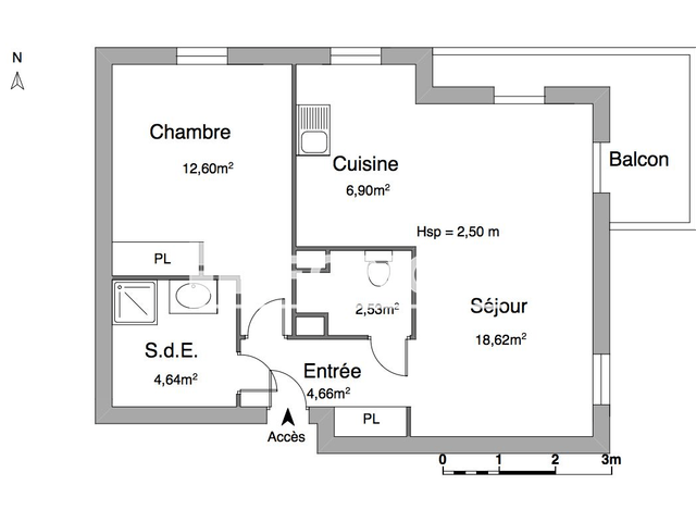 Appartement meublé 2 pièces (49.95 m²) à louer - Evreux (27000)