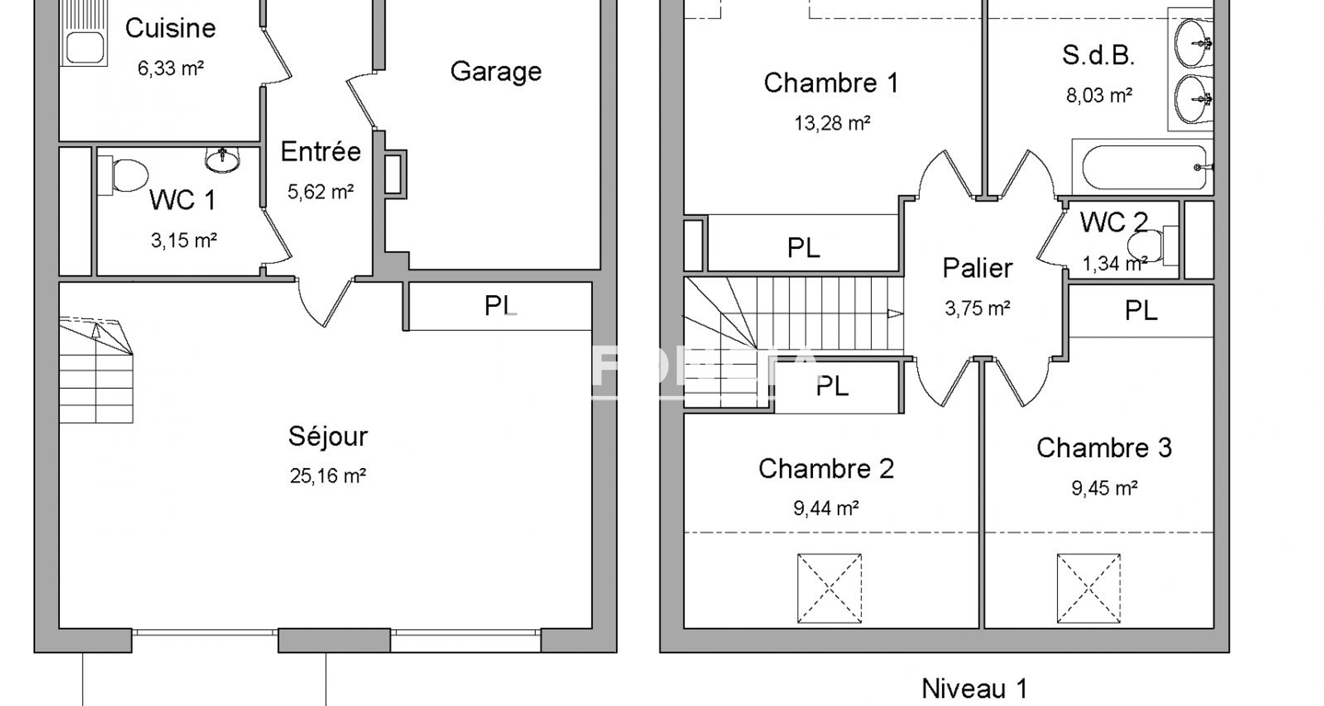 Maison 4 pièces (85.55 m²) à louer - Grand-couronne (76530)