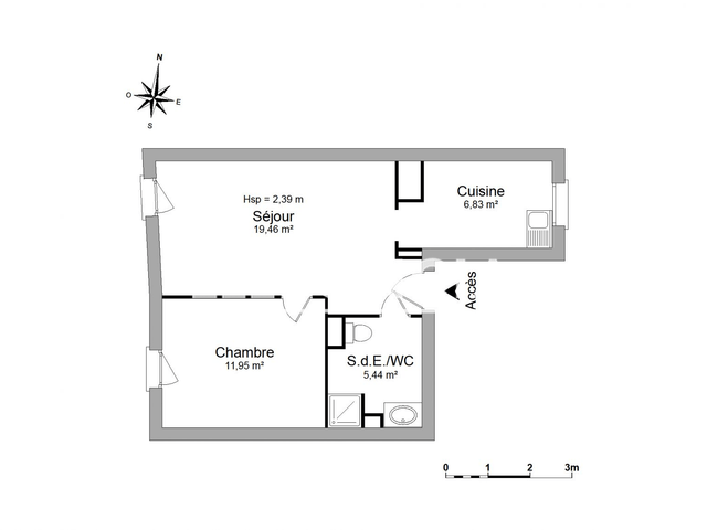 Appartement 2 pièces (44.81 m²) à louer - Rennes (35000)