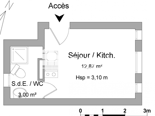 Studio (15.87 m²) à louer - Trouville Sur Mer (14360)