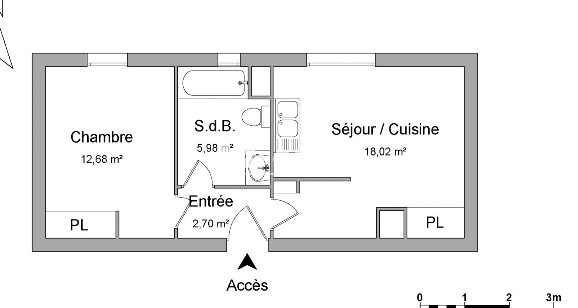 Appartement 2 pièces (39.38 m²) à louer - Le Grand-quevilly (76120)