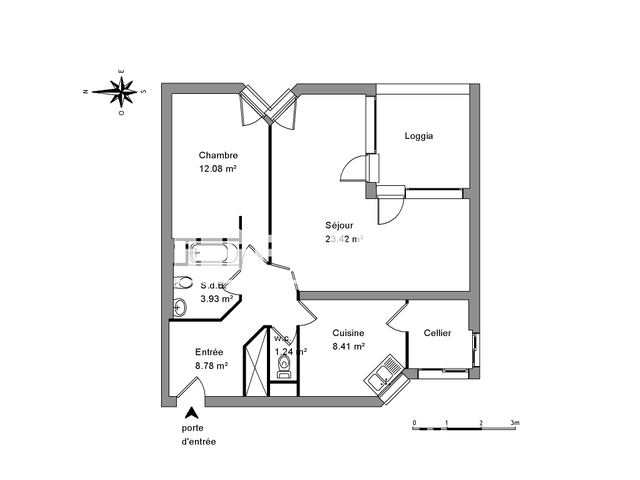 Appartement 2 pièces (57.86 m²) à louer - Montpellier (34080)